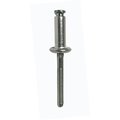 Stanley Engineered Fastening Blind Rivet, Dome Head, 0.1875 in Dia., 0.572 in L, Aluminum Body, 1000 PK AD6250TFBS